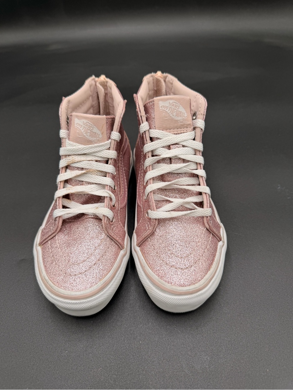 Vans Pink Glitter High-Top Sneakers